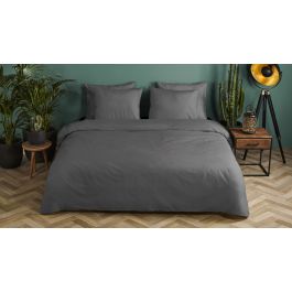 Enveloppe de couette Hip Cotton Satin Uni - Anthracite