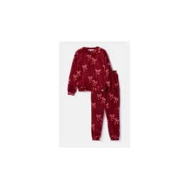 Pyjama fille Woody Nœuds papillon - Bordeaux