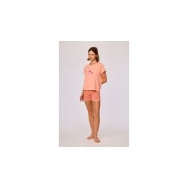 Pyjama femme Woody Loose Fit Str Elephant - Peach Orange