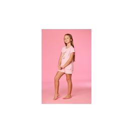 Pyjama fille Woody Short Girafe - Rose