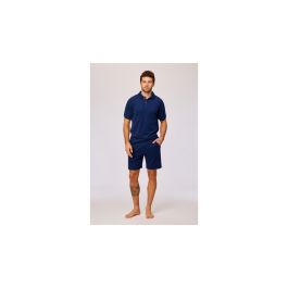 Hommes Polo Woody Terry Cotton - Bleu foncé