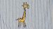 Serviette Woody Striped Giraffe - Bleu foncé
