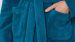 Robe de chambre pour dames Woody Uni - Vert bleu