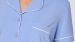 Pyjama femme Woody Shirt Buttons KM Short - Bleu